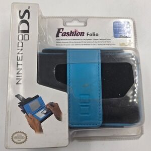 Nintendo DS Fashion Folio Case Blue Black PDP for DSi and DS Lite New Sealed